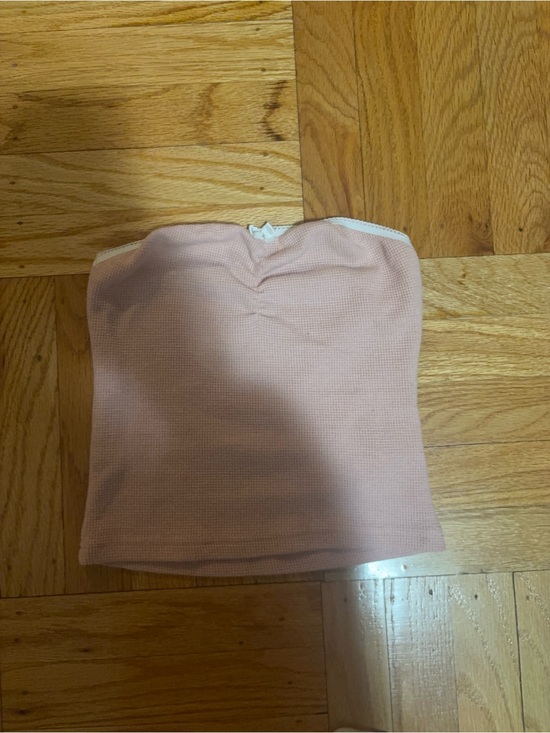 Edikted Tops - Edikted Light Pink Strapless Ribbed Tube Top